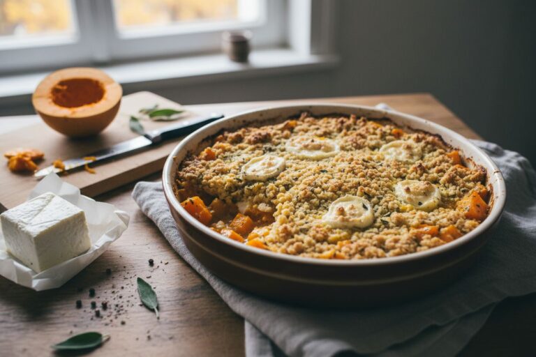 Crumble Courge Chèvre Recette Automne Gourmande Végétarienne