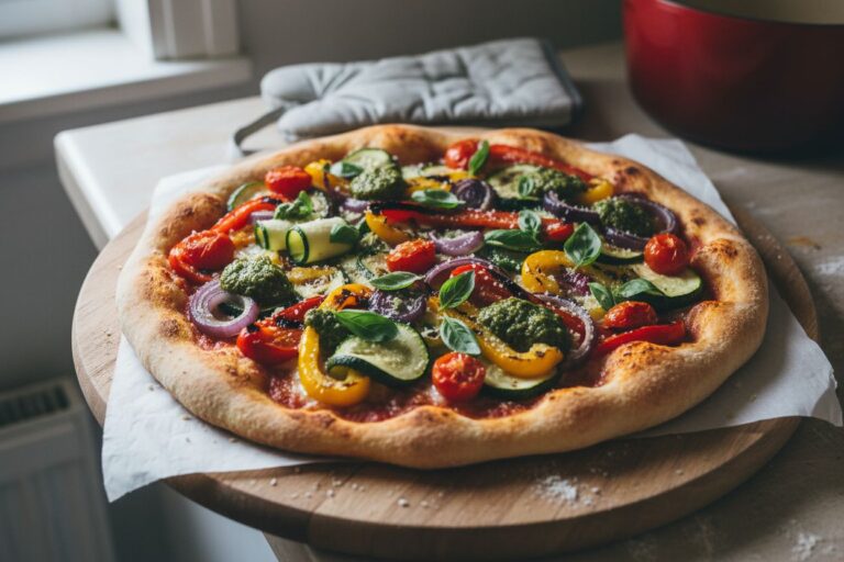 Pizza Végétarienne Légumes Grillés Pesto Recette Facile
