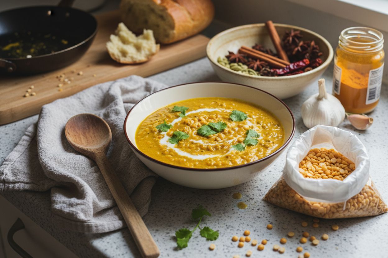 Curry de pois cassés aux épices