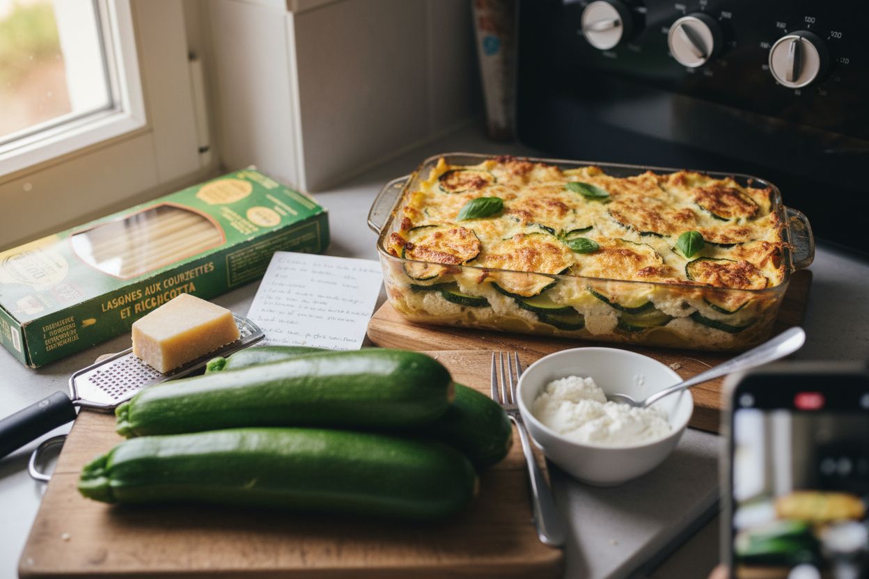 Lasagnes aux courgettes et ricotta