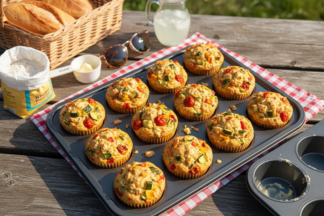 Muffins salés aux légumes du soleil