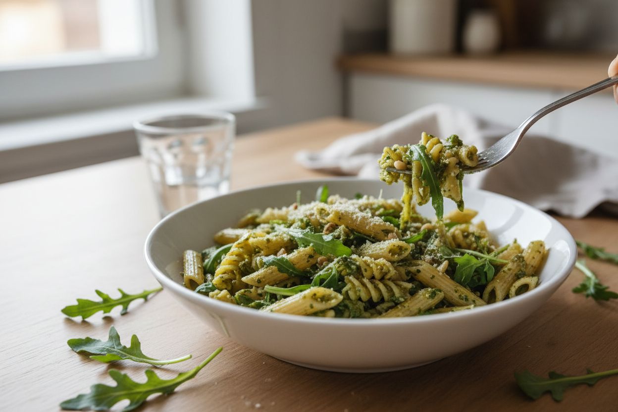 Pâtes au pesto de roquette