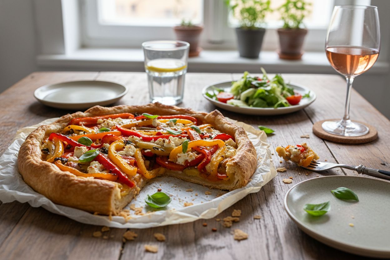 Tarte salée aux poivrons