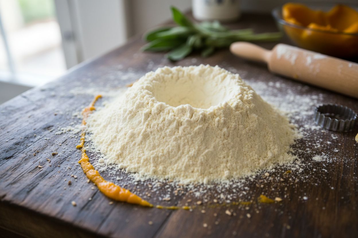 Raviolis maison à la citrouille terminé