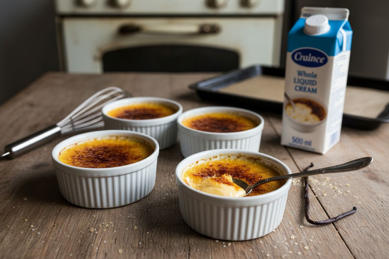 Crème brûlée à la vanille terminé