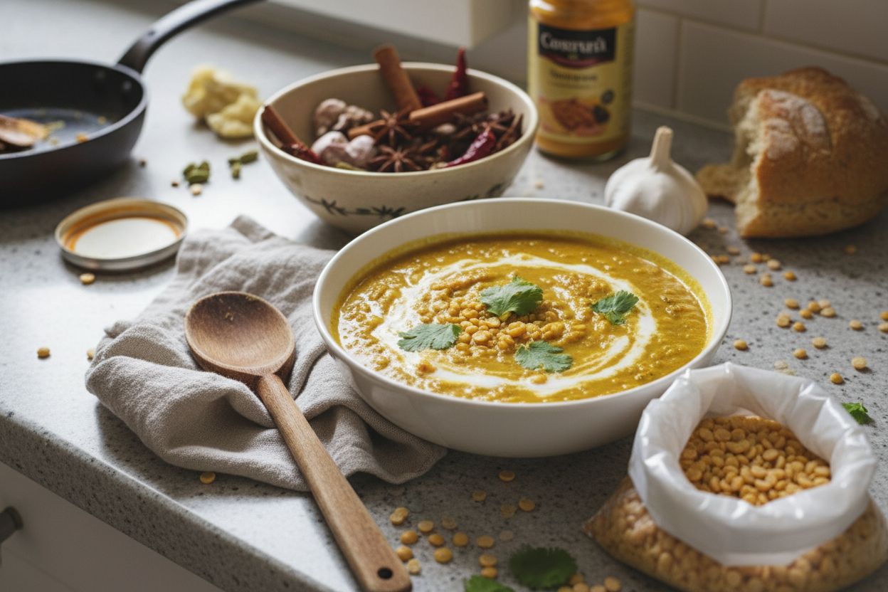 Curry de pois cassés aux épices terminé