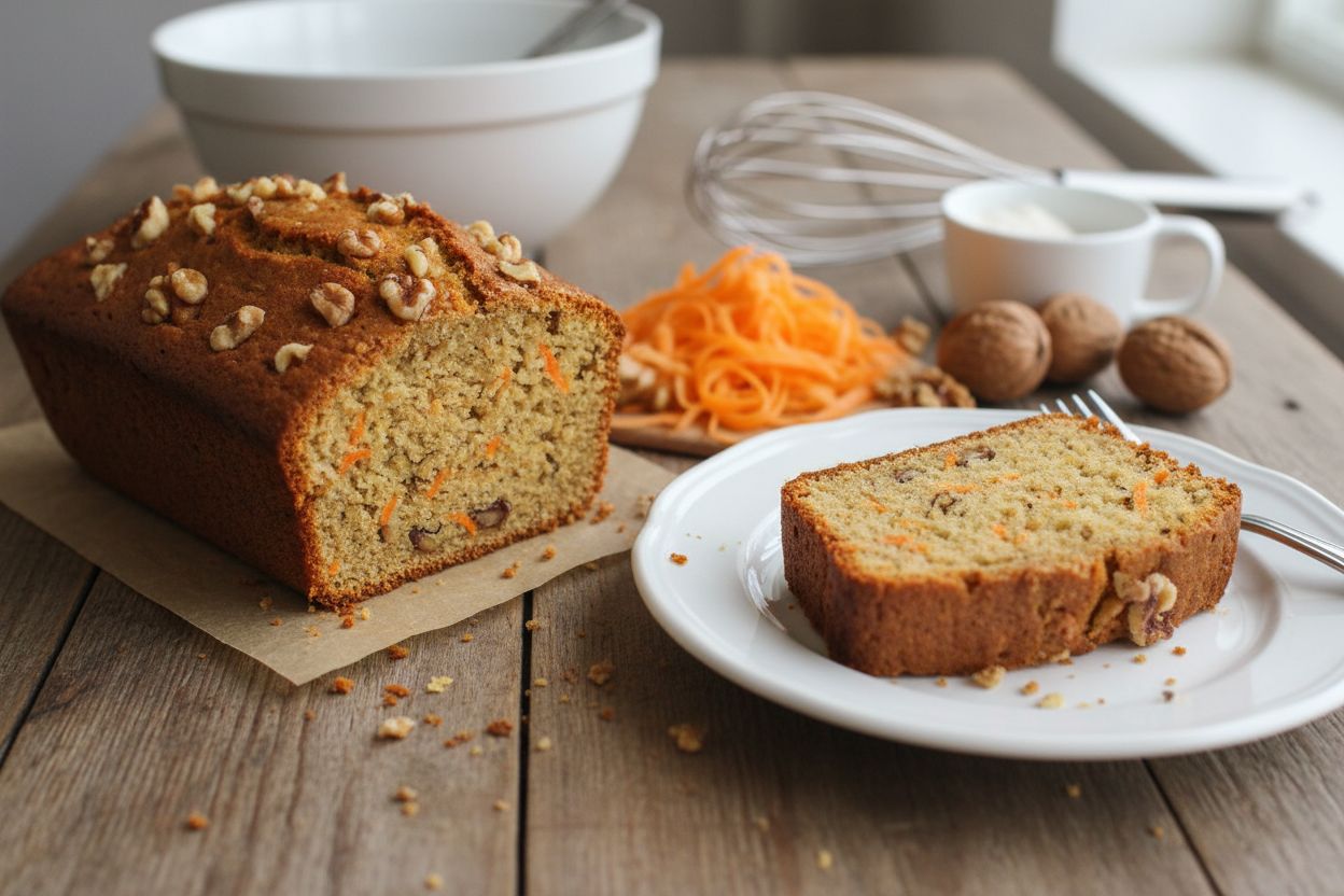 Gâteau aux carottes et noix terminé