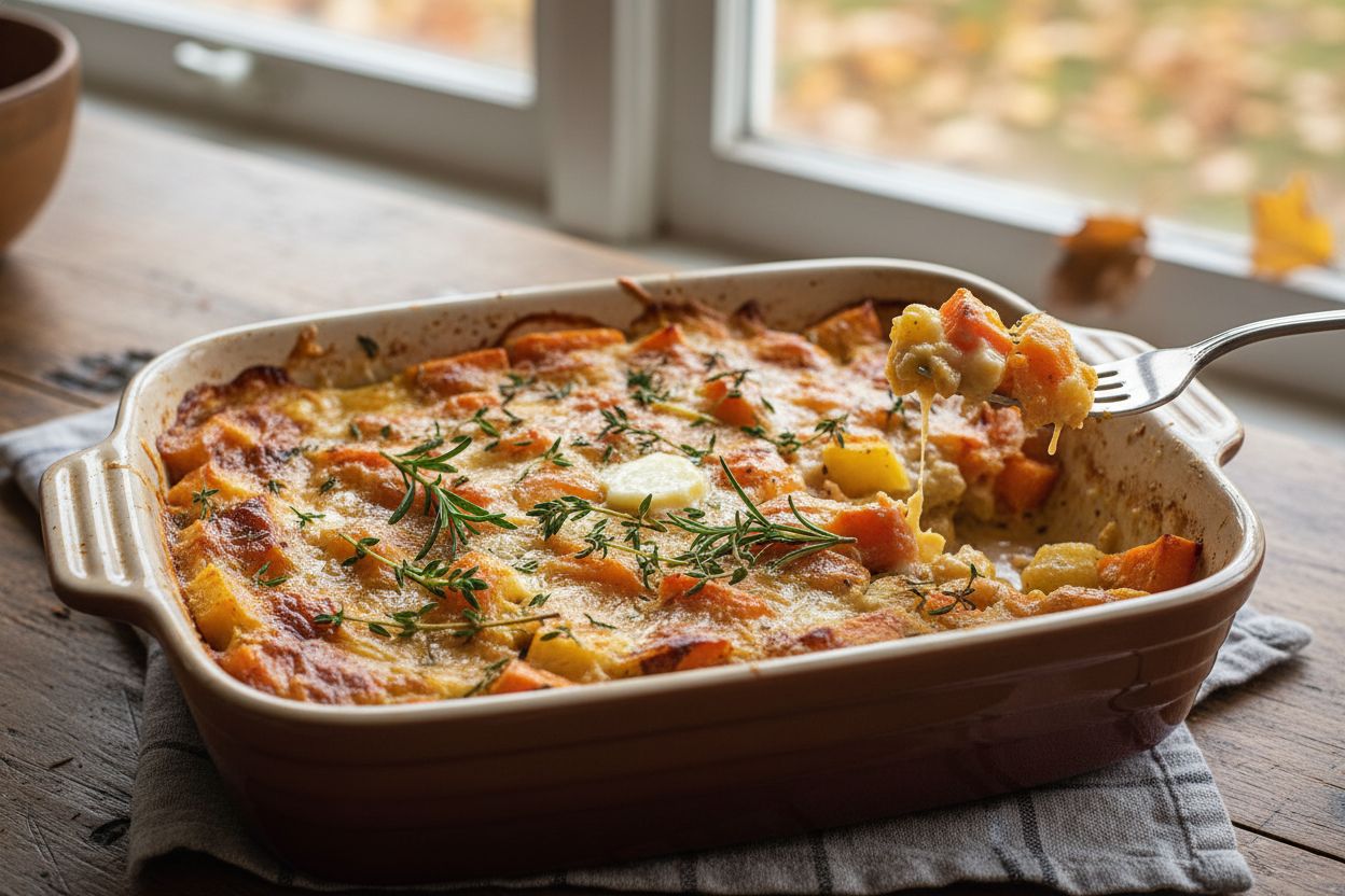 Gratin de légumes racines terminé