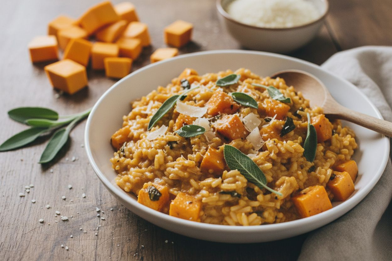 Risotto au potiron et sauge terminé