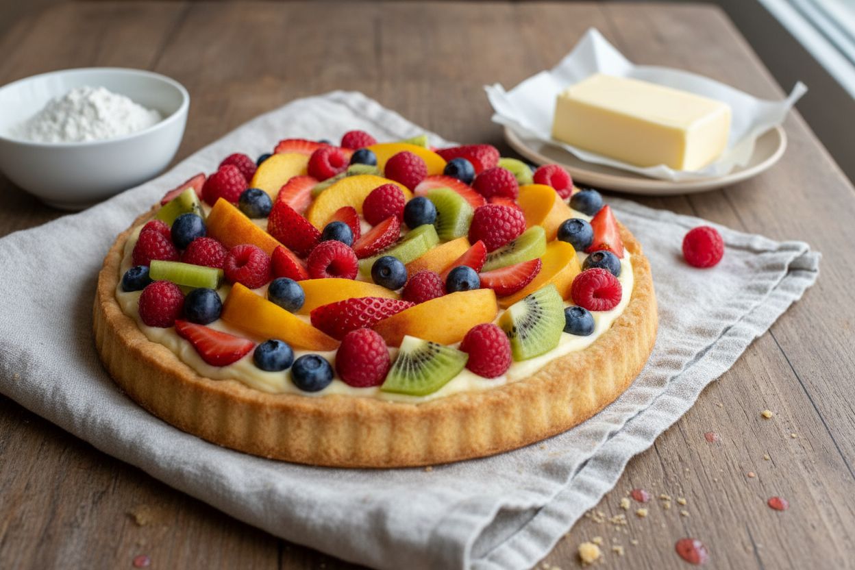 Tarte aux fruits de saison terminé