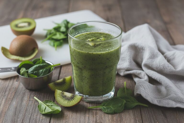 Smoothie Épinards Kiwi Boost d'énergie et vitamines au réveil