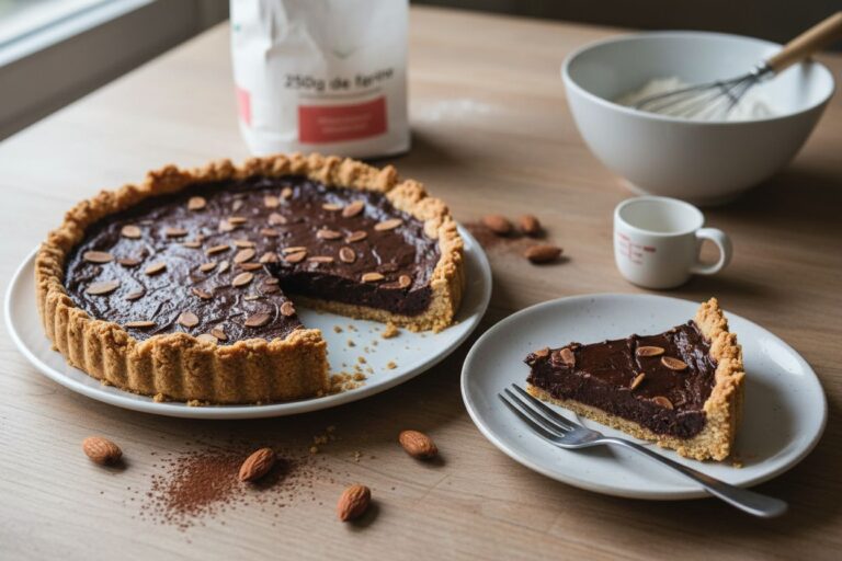 Tarte chocolat noir amandes Recette facile et gourmande