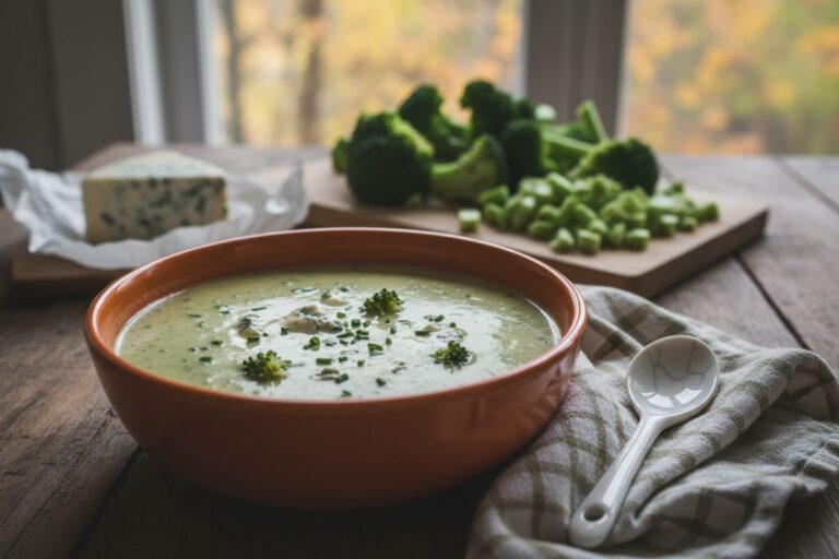 Velouté brocolis bleu Recette facile et réconfortante
