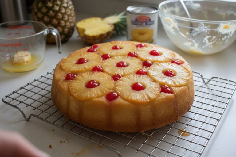 Gâteau ananas renversé Moelleux et caramélisé facile et gourmand