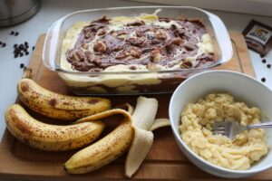 Parfait glacé banane-cacao