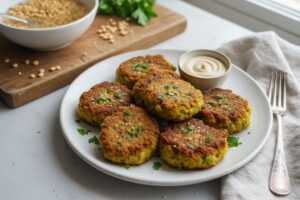 Galettes de pois cassés façon falafel