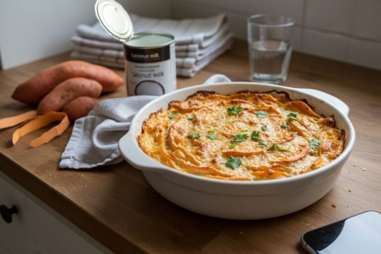 Gratin Patates Douces Lait Coco Recette Végétarienne Gourmande