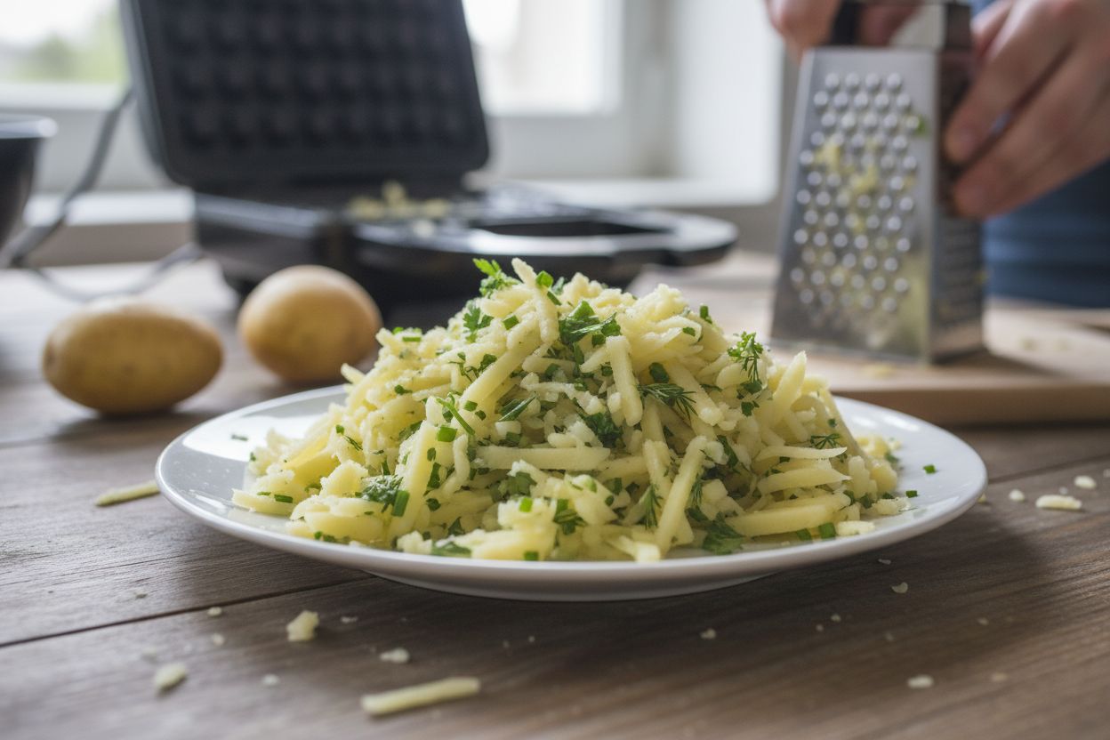 Gaufres de pommes de terre aux herbes