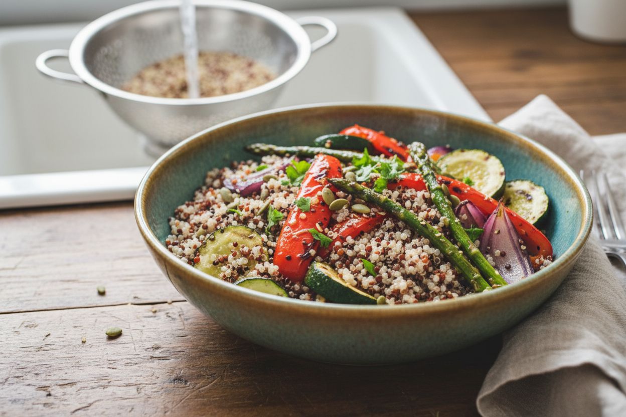 Bowl de quinoa et légumes grillés