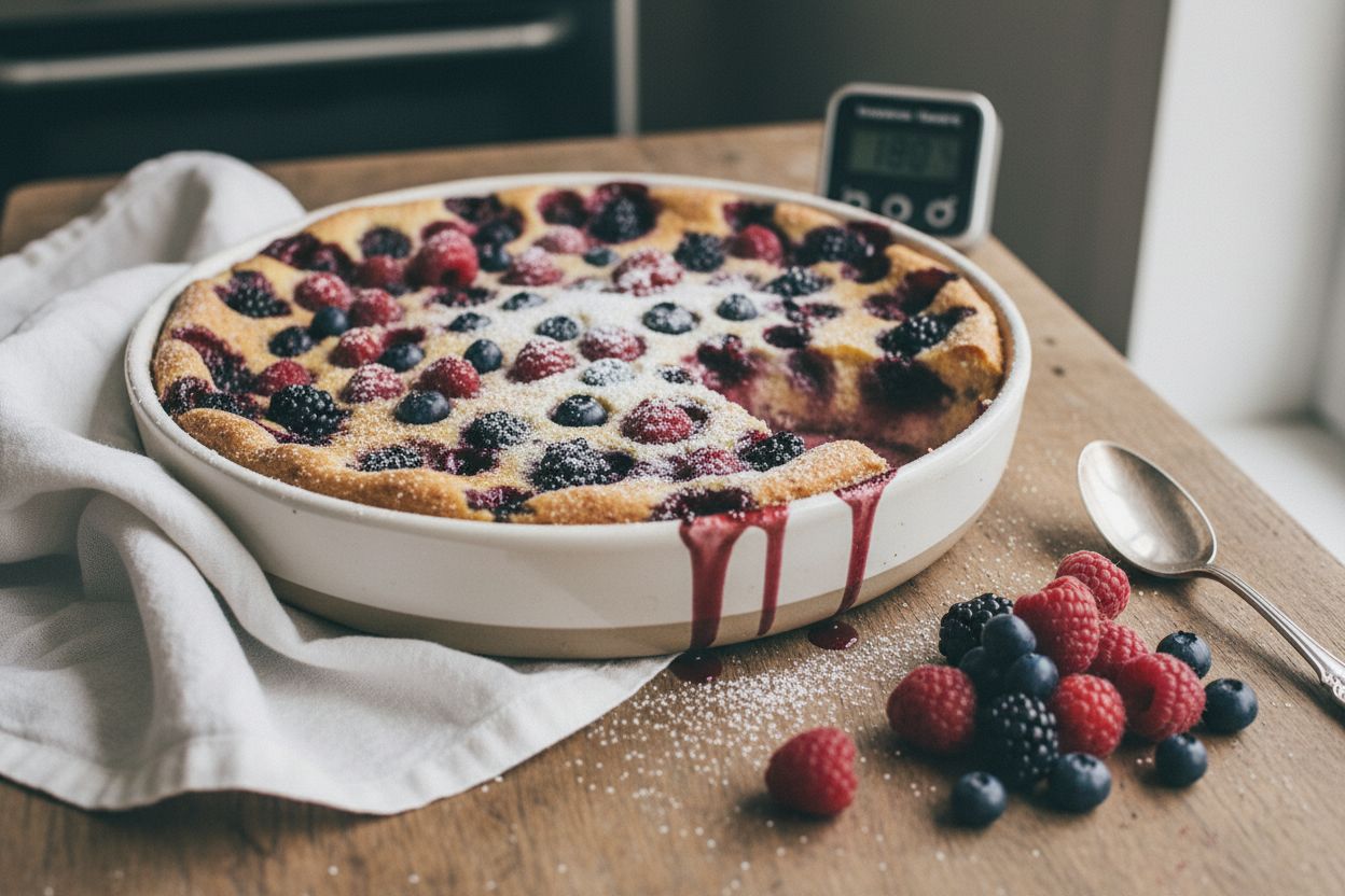 Clafoutis sucré aux fruits rouges