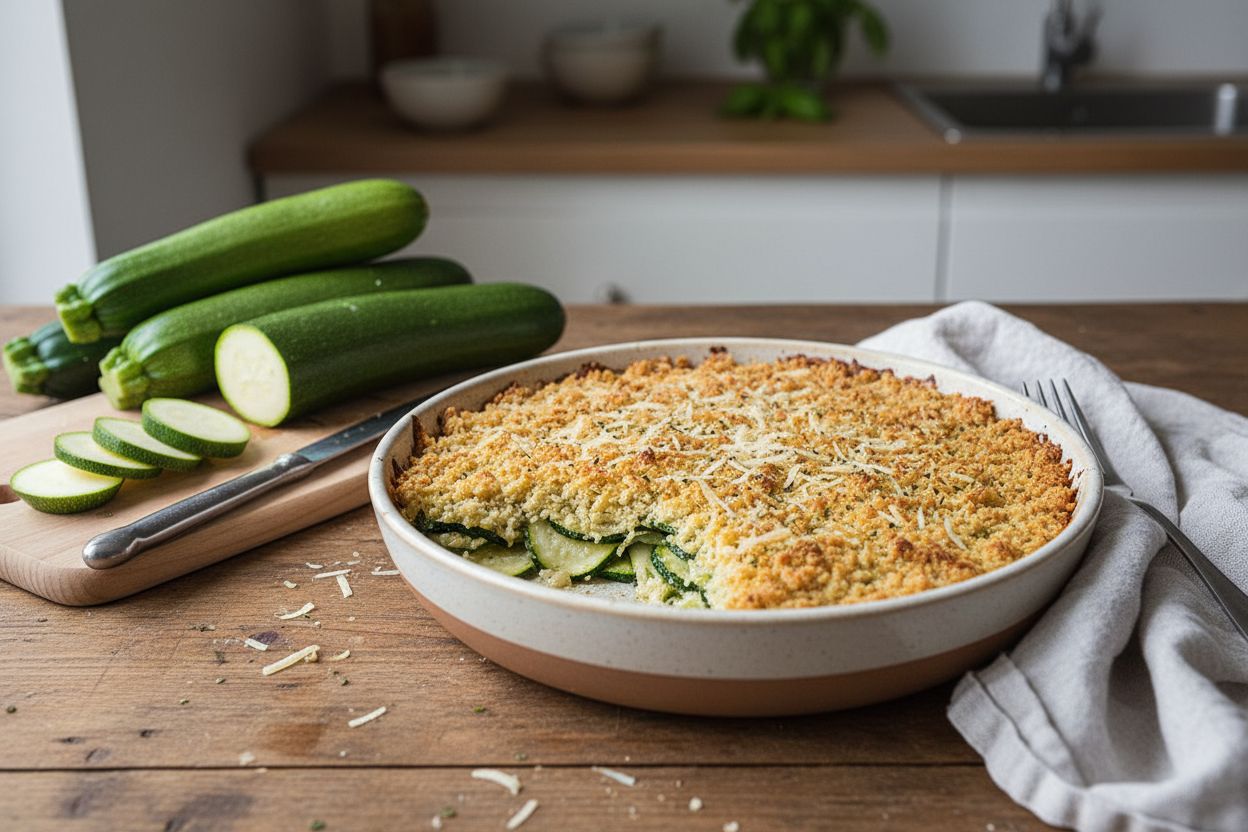 Crumble aux courgettes et parmesan