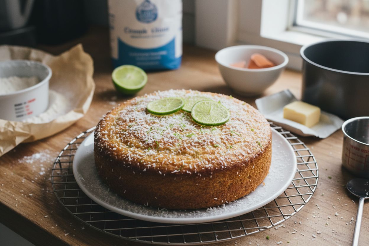 Gâteau à la noix de coco et citron vert