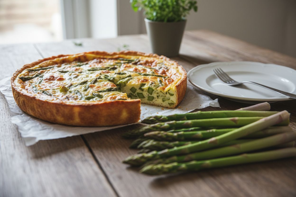 Quiche sans pâte aux asperges
