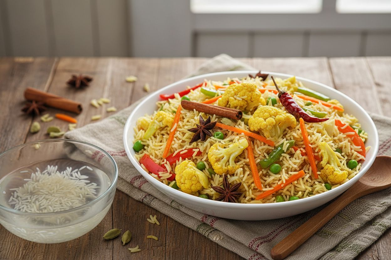 Riz basmati aux épices et légumes