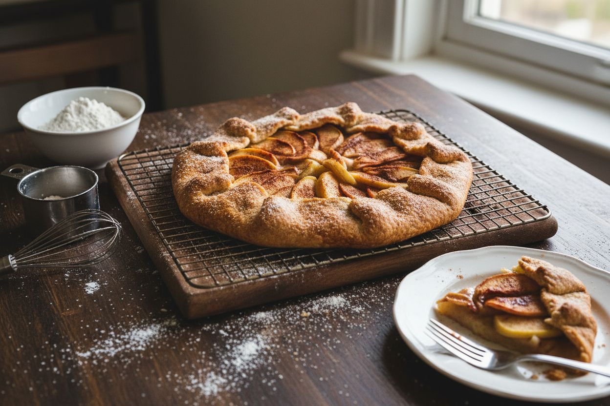 Tarte aux pommes et cannelle façon rustique