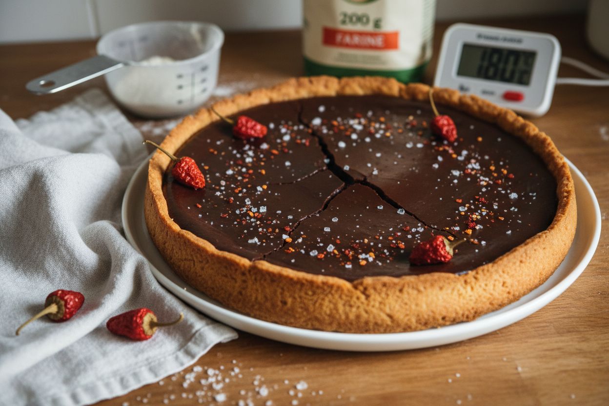 Tarte au chocolat et piment d’Espelette