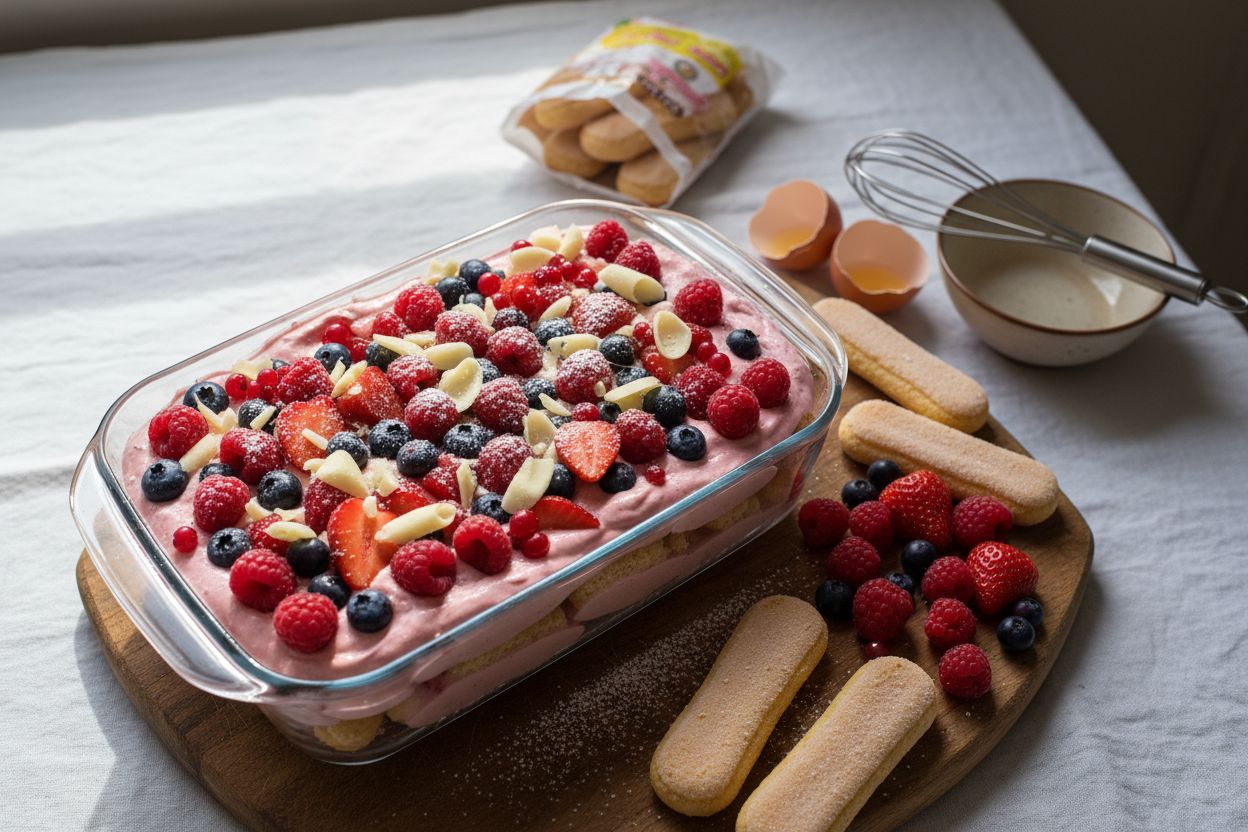 Tiramisu aux fruits rouges