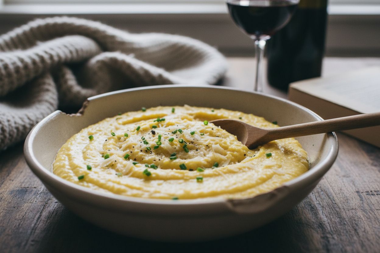 Polenta crémeuse au parmesan terminé