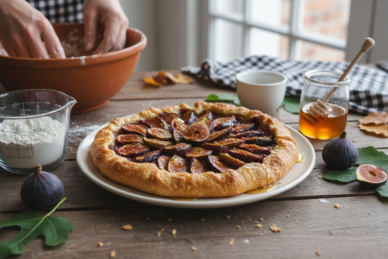 Tarte aux figues et miel terminé