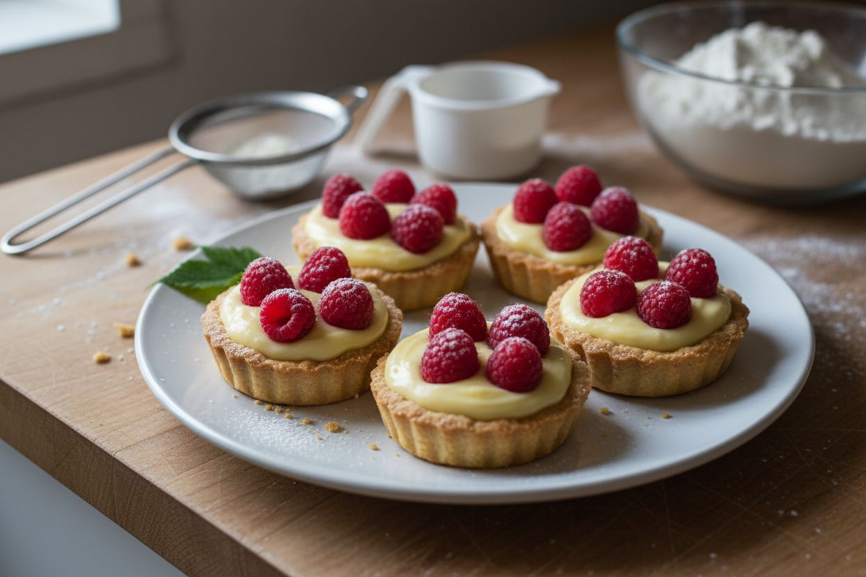 Tartelette aux framboises terminé
