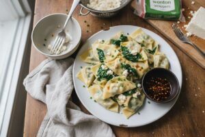 Raviolis chinois aux épinards et tofu