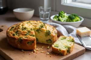 Cake salé aux brocolis et comté