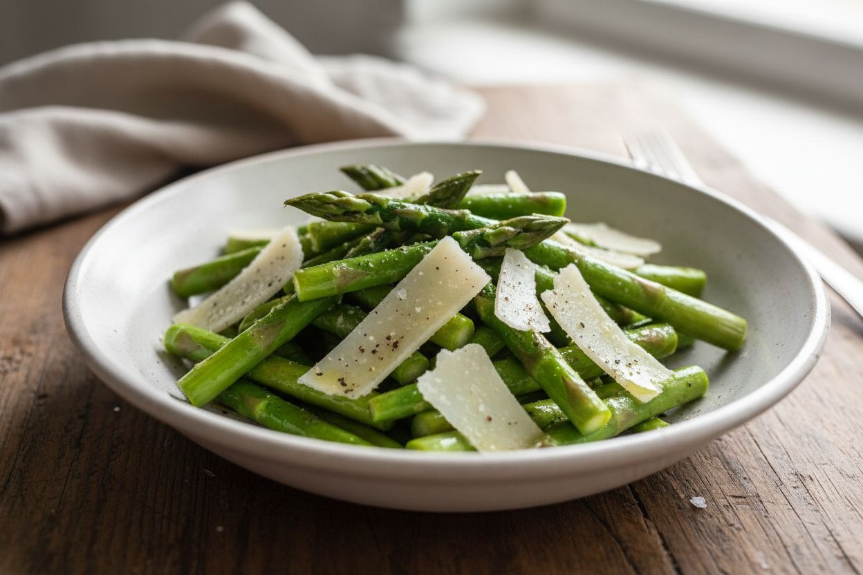 Salade d’asperges vertes et parmesan