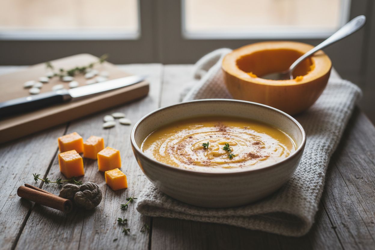 Velouté de courge butternut à la cannelle