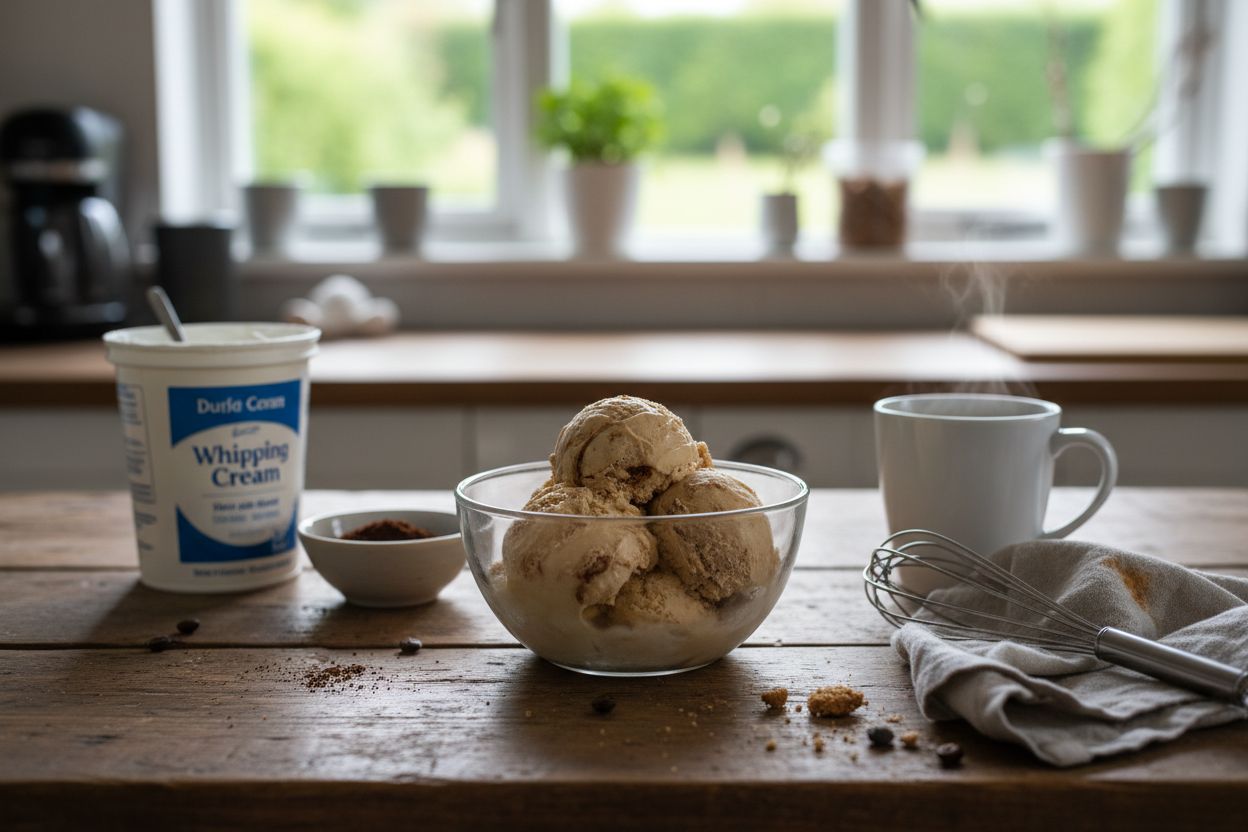 Glace maison au café