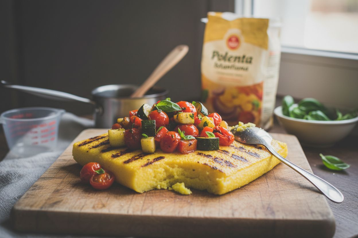 Polenta grillée aux légumes d’été