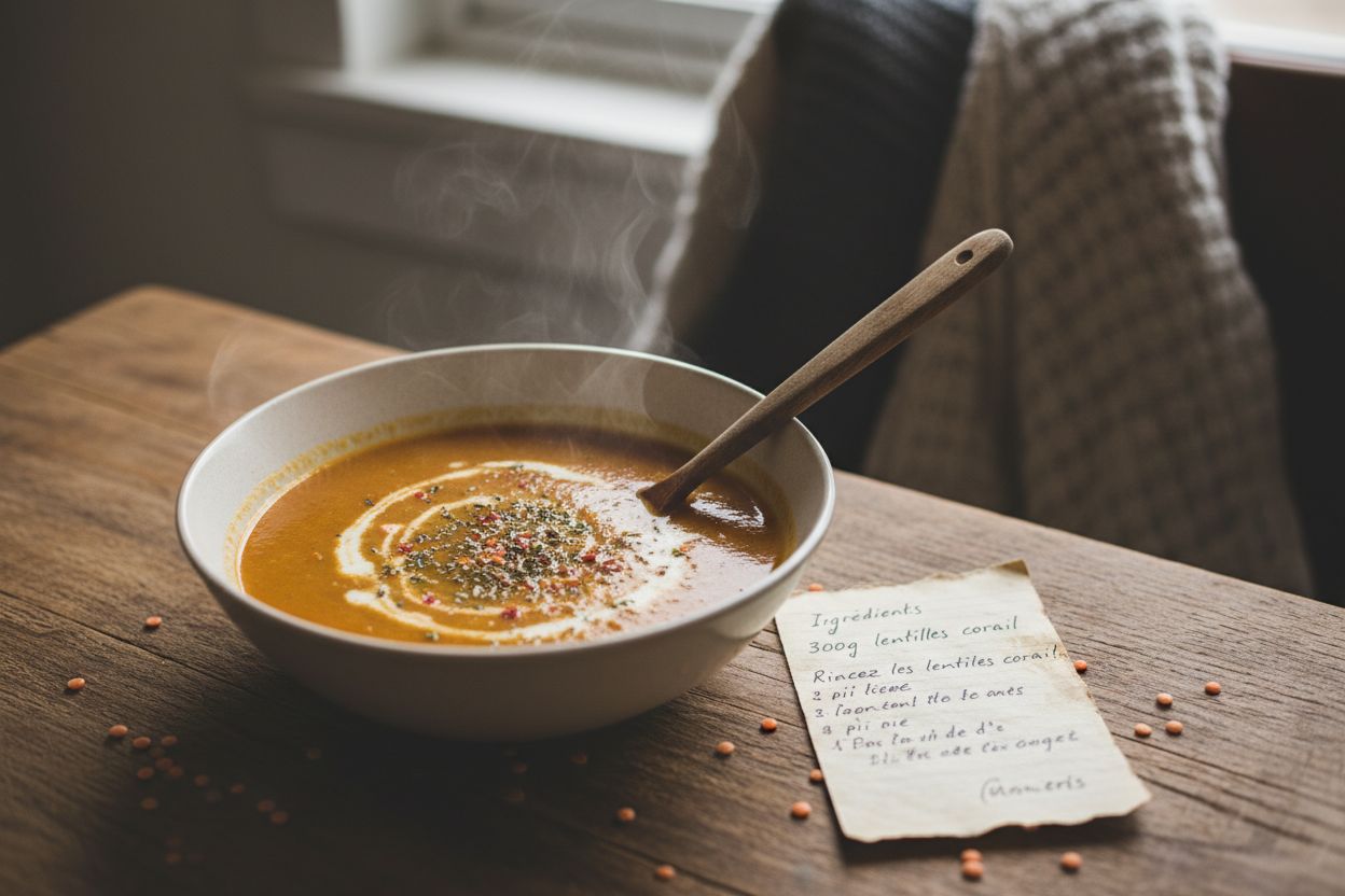 Soupe de lentilles aux épices orientales