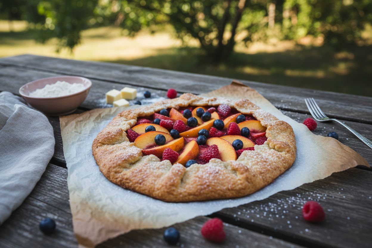 Tarte rustique aux fruits d’été