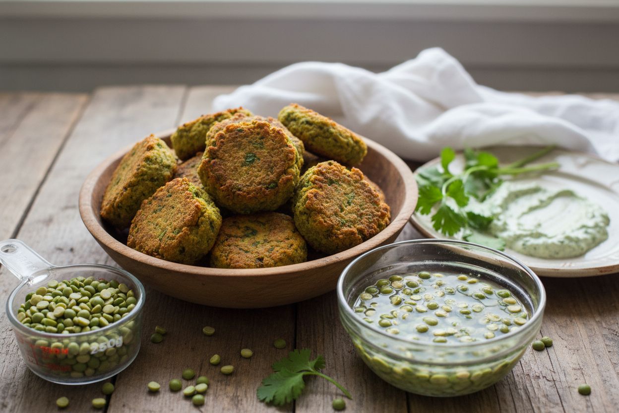Falafels aux pois cassés terminé