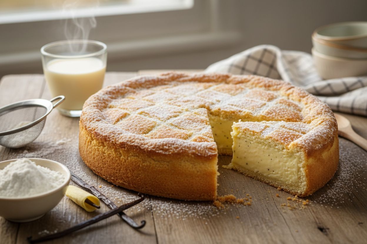 Gâteau basque végétarien (crème pâtissière) terminé
