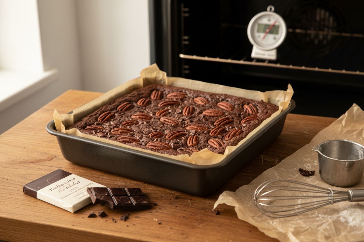 Brownie aux noix de pécan terminé