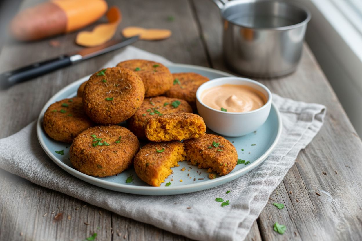 Croquettes de patates douces au cumin terminé