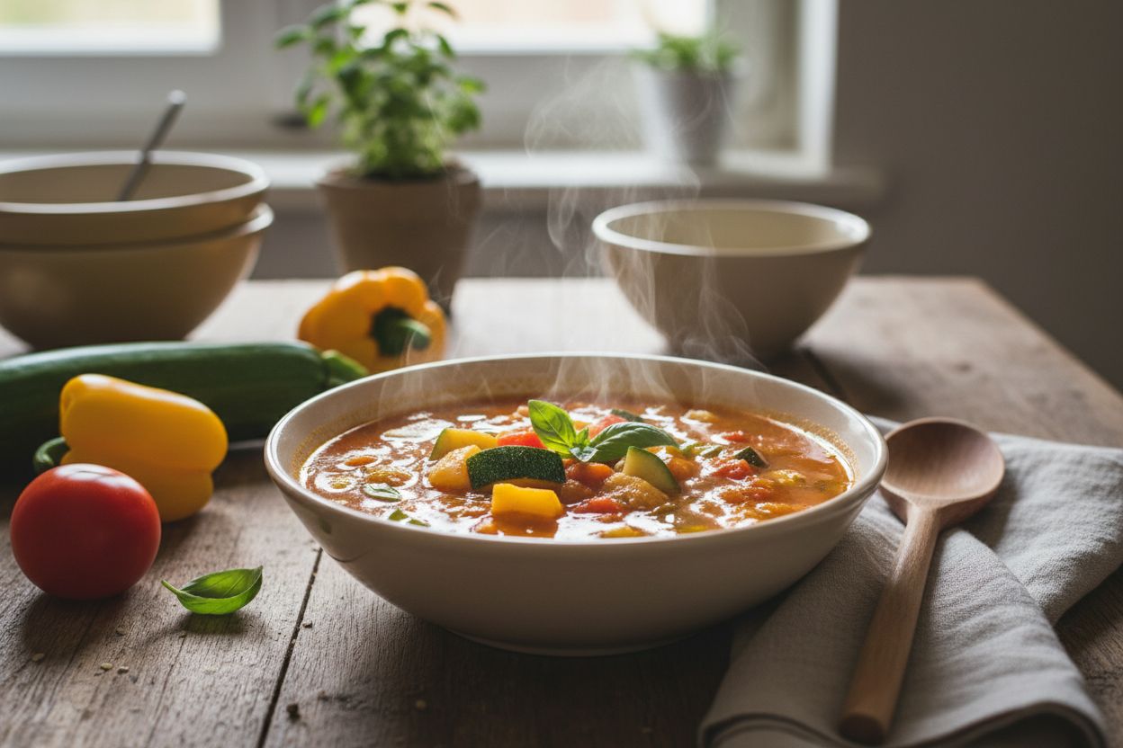 Soupe provençale aux légumes du soleil terminé