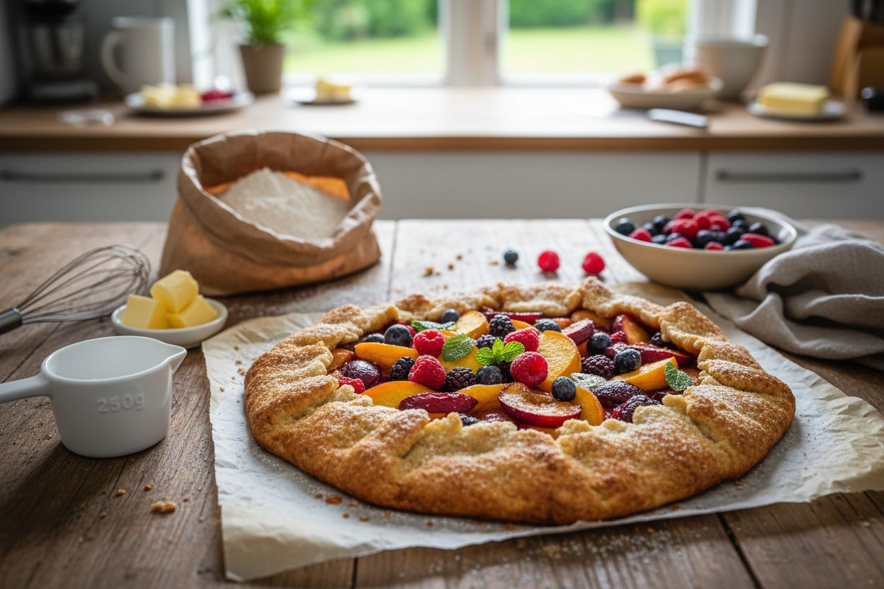Tarte rustique aux fruits d’été terminé
