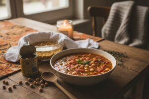 Soupe de pois chiches et tomates