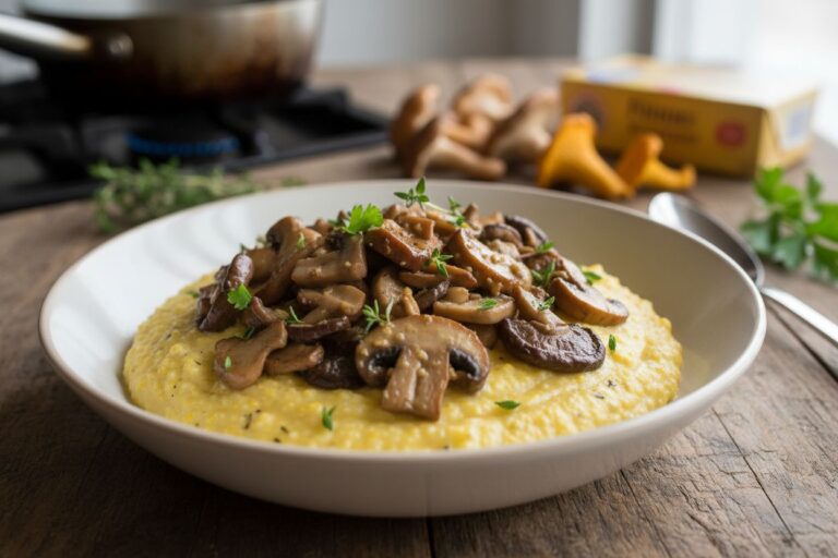 Polenta crémeuse champignons sauvages Recette végétarienne raffinée